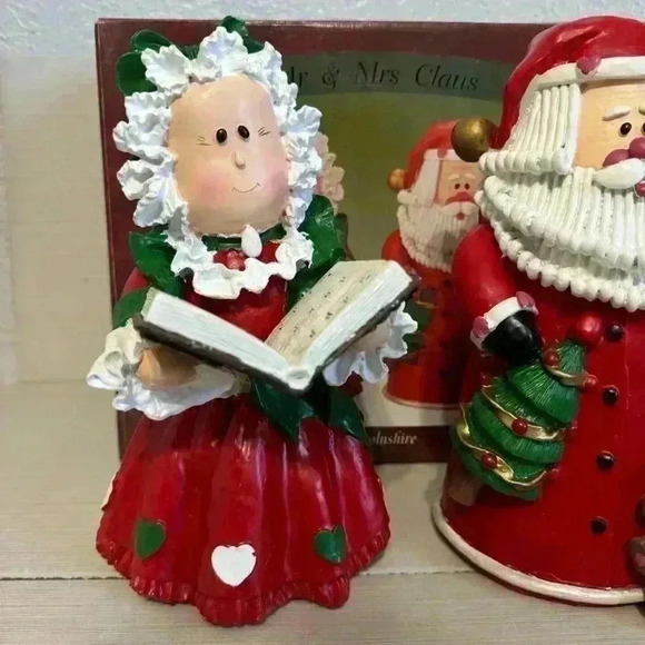 Vintage 1998 Kirkland 10” Table Top Mr & Mrs Santa Claus In Original Box - Picture 4 of 9